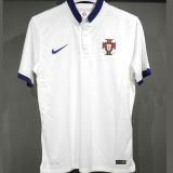 2014 Portugal Away White Retro Player Version Soccer Jersey 球员版