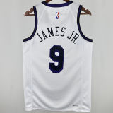 2025 Lakers JAMES JR. #9 White City Edition NBA Jerseys 热压