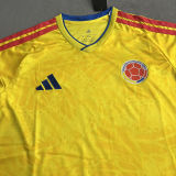 2026/27 Colombia Home Yellow Fans Long Sleeve Soccer Jersey