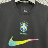 2026/27 Brazil Black Casual Pure Cotton T-Shirt