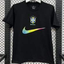 2026/27 Brazil Black Casual Pure Cotton T-Shirt