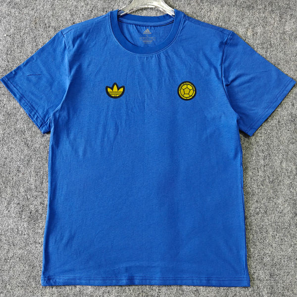 2026/27 Colombia Retro Style Pure Cotton T-Shirt 队微 黄色