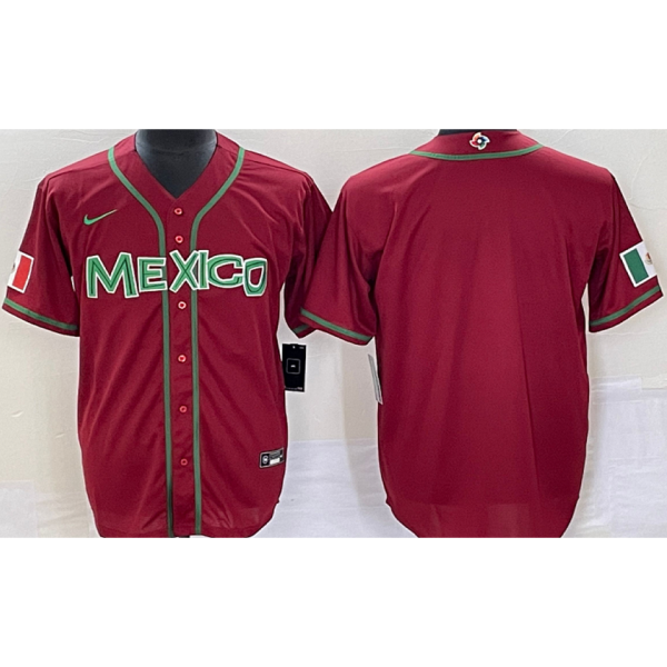 2026 WBC Mexico Red Baseball Jersey