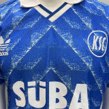1989/1990 Karlsruher SC Away Blue Retro Jersey 卡尔斯鲁厄
