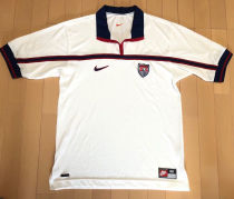 1998 U.S Home White Retro Soccer Jersey