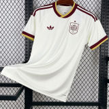 2026/27 Spain 1:1 Quality Away White Fans Soccer Jersey (Have Right Patch 有右臂章 金底白字）