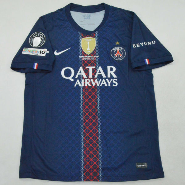 2026 UCL Final PSG 1:1 Quality Home Fans Jersey 2025/26 ( Have All Patch 带胸前决赛小字 章 臂章 袖广告）绣前塔星
