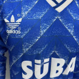 1989/1990 Karlsruher SC Away Blue Retro Long Sleeve Jersey 卡尔斯鲁厄