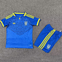 2026/27 Ukraine Away Blue Kids Soccer Jersey