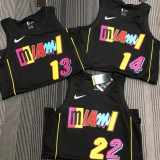 NBA Miami Heat ADEBAYO #13 Black Top Quality Hot Pressing