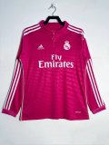 Retro Real Madrid Home  Long Sleeve Pink   2014-2015