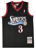 NBA 76ers Lverson 1997-1998 black classic Mesh Jersey