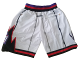 NBA Double layer close embroidered dragon white pocket pants