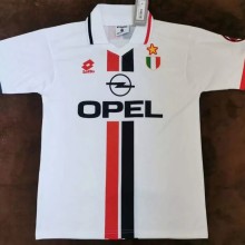 Retro AC Milan Away White 1:1 Quality Soccer Jersey  1995-1996