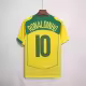 Retro Brazil Home # 10 RONALDINHO  #9 RONALDO  #8 KAKA 1:1 Quality Soccer Jersey   2004