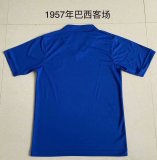Retro Brazil Away 1:1 Quality Soccer Jersey   1957-1962
