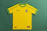 Retro Brazil home  1:1 Quality Soccer Jersey  1998