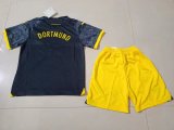 Dortmund Away  kids 1:1 Quality Soccer Jersey   23-24