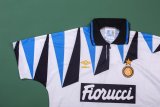 Retro Inter Milan White Away   1:1 Quality Soccer Jersey   1992-1993