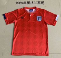 Retro England Away 1:1 Quality Soccer Jersey   1989