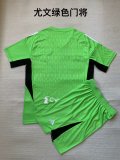 Juventus goalkeeper green Kids 1:1 Quality Soccer Jersey   23-24