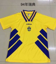 Retro Sweden Home 1:1 Quality Soccer Jersey   1994