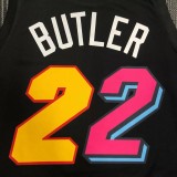 NBA Miami Heat BUTER #22 Black Top Quality Hot Pressing