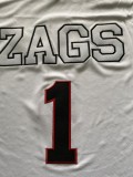 NCAA University of Gonzaga #1 white university Jersey