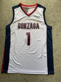NCAA University of Gonzaga #1 white university Jersey