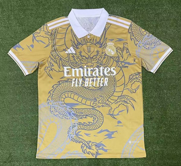 Real Madrid  golden dragon  Fans  1:1 Quality Soccer Jersey    23-24