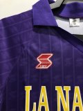 Retro Fiorentina home Fans 1:1 Quality Soccer Jersey  1989-1990