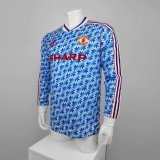 Retro 1991-1992 Manchester United Away Long sleeve 1:1 Quality Soccer Jersey