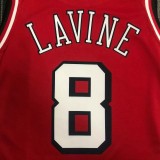 NBA  Bulls LAVINE #8 Red Top Quality Hot Pressing