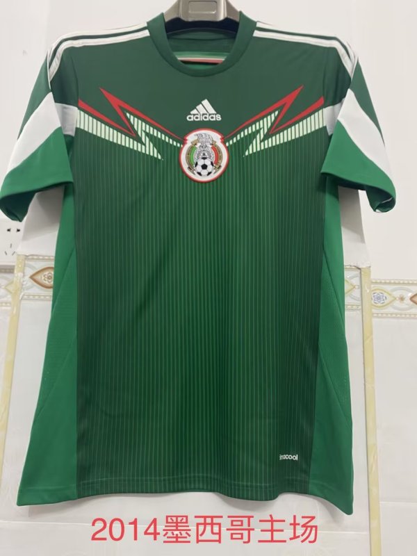 Retro Mexico Home Fan  1:1 Quality Soccer Jersey  2014