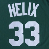 Bill Walton # 33 helix High School Green Embroidered Jersey
