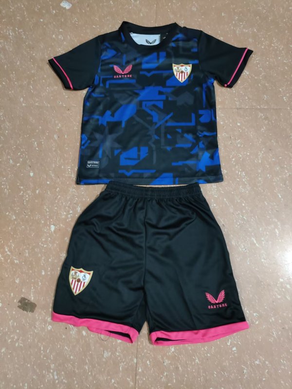 Sevilla Away kids   1:1 Quality Soccer Jersey   23-24