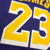 NBA Laker crew neck retro purple 23 James  with chip  1:1