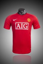 Retro Manchester United Home 1:1 Quality Soccer Jersey  2007-2008