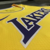 NBA Lakers round neck retro yellow 24 Kobe with chip  1:1