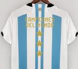 Argentina Home Fans 3 Stars  1:1 Quality Soccer Jersey   2022