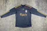 Retro Liverpool Black Away Long Sleeve  1:1 Quality Soccer Jersey   2009-2010