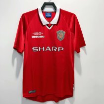 Retro Manchester united home  1:1 Quality Soccer Jersey  1999-2000