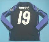 Retro Real Madrid away Black Sleeve  1:1 Quality Soccer Jersey    2016-2017
