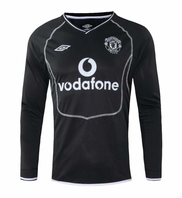 Retro Manchester United Away Long sleeve 1:1 Quality Soccer Jersey  2000