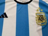 Argentina Home Fans 3 Stars  1:1 Quality Soccer Jersey  2022