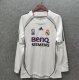 Retro Real Madrid Home  Long Sleeve  1:1 Quality Soccer Jersey  2006-2007