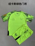 Newcastle goalkeeper green kids 1:1 Quality Soccer Jersey  23-24