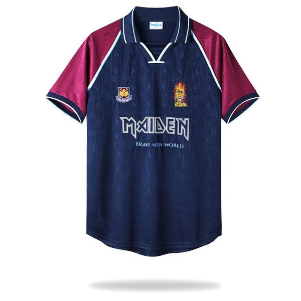 Retro Iron Maiden West Ham Home  1:1 Quality Soccer Jersey  1999
