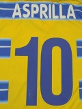 Retro Parma Homen Yellow And Blue 1:1 Quality Soccer Jersey  1998-1999