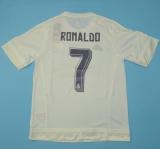 Retro Real madrid Home  1:1 Quality Soccer Jersey    2015-2016